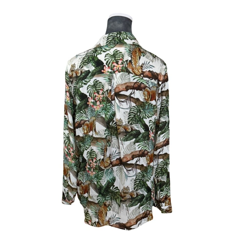 L’AGENCE Leopard & Floral Print Button-Up Shirt - Picture 6 of 8